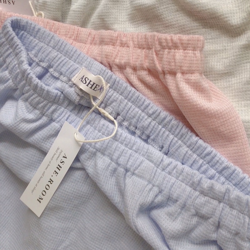 Quần ngủ, quần mặc nhà nữ dáng suông thun cotton - tone pastel hi@ashe.room | BigBuy360 - bigbuy360.vn