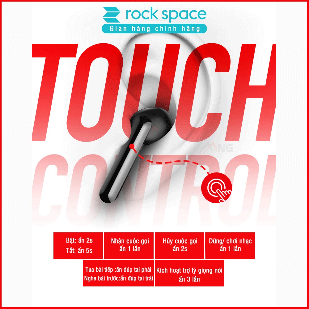 Tai nghe bluetooth không dây true wireless Rockspace EB70