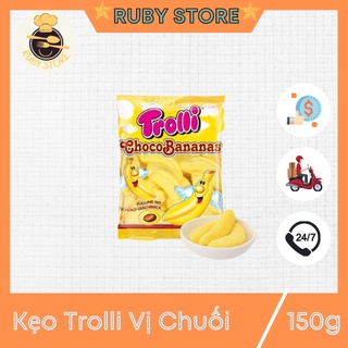 Kẹo Trolli Choco Bananas vị Chuối 150g Date xa