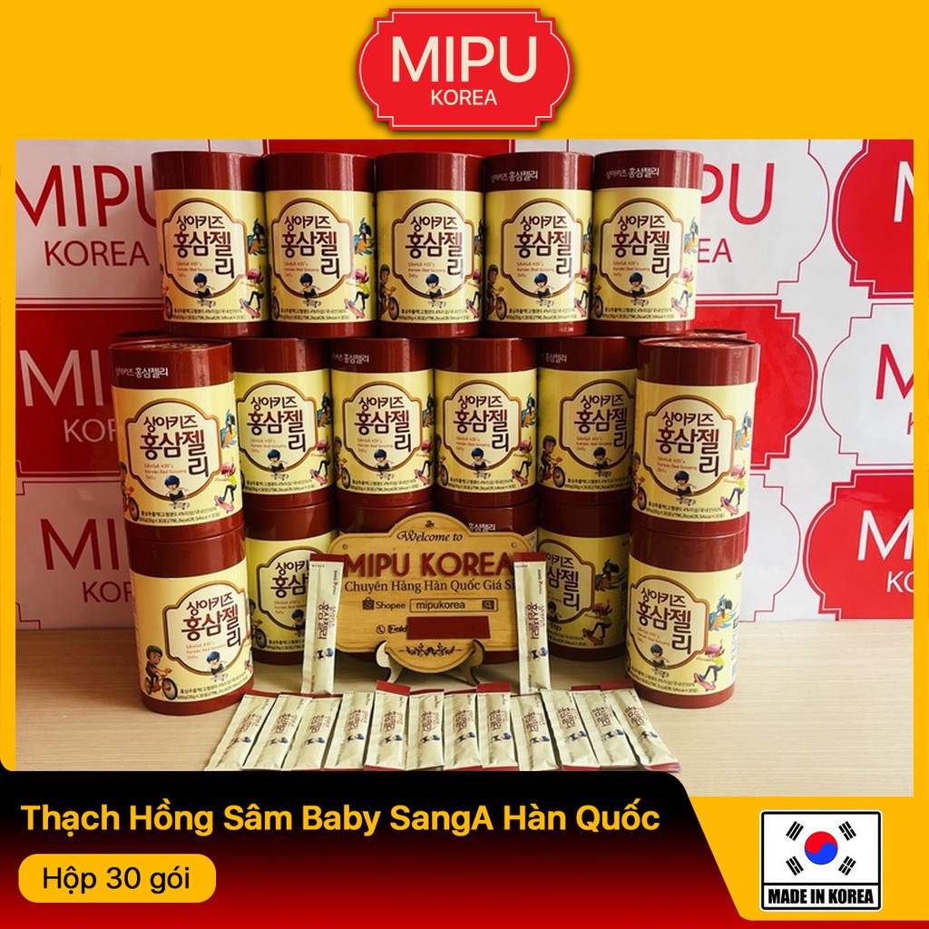 ( Date 4/2025) Thạch Hồng Sâm Baby SangA Hàn Quốc Hộp 30 gói
