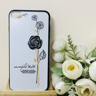 Ôp lưng Iphone dẻo Hồng đen nền trắng