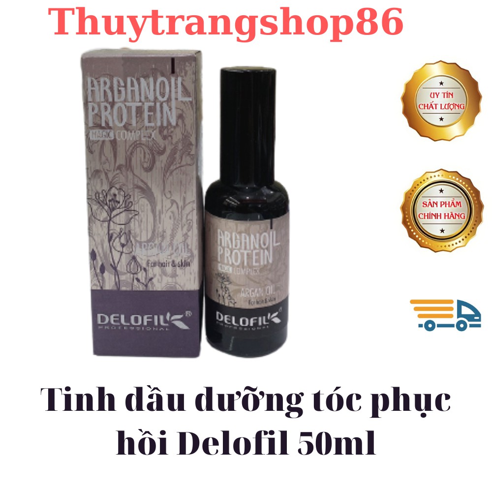 _TINH DẦU DELOFIL ARGAN OIL PHỤC HỒI TÓC HƯ TỔN BÓNG MƯỢT 50ML