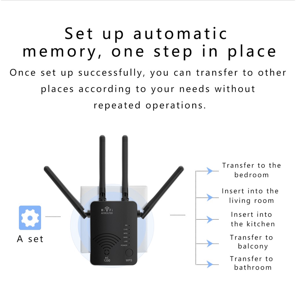 Up to 1200Mbps máy bộ phát wifi kích sóng wifi râu wifi 5g phát wifi râu phát wifi 4g bộ router wifi phát | BigBuy360 - bigbuy360.vn