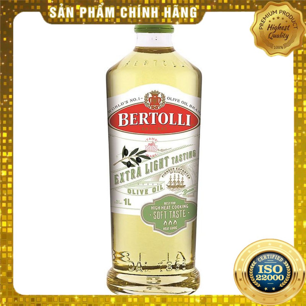 [ Yams Mart ] Dầu Oliu Bertolli Extra Light Chai 1L