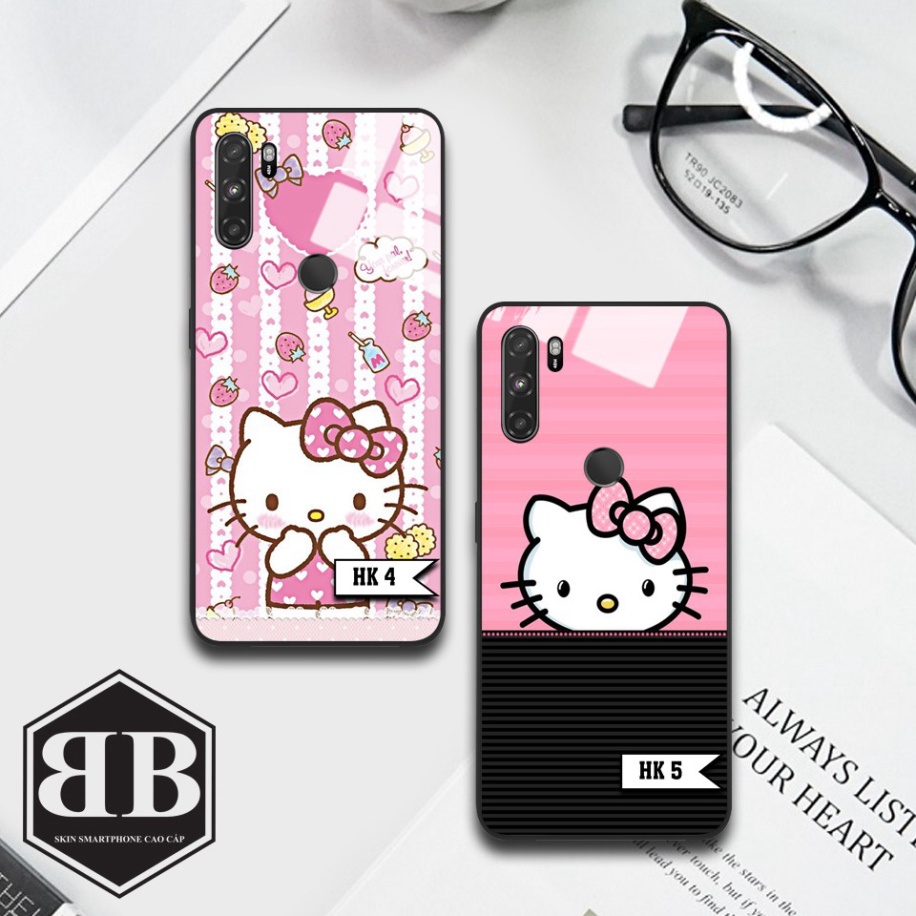Hình in Hello kitty cho Ốp lưng kính cường lực Vsmart Active 3