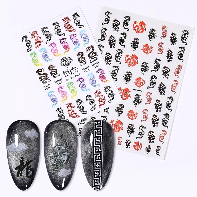 [Hàng mới về] Tờ nhãn dán trang trí móng tay họa tiết da rắn độc đáo