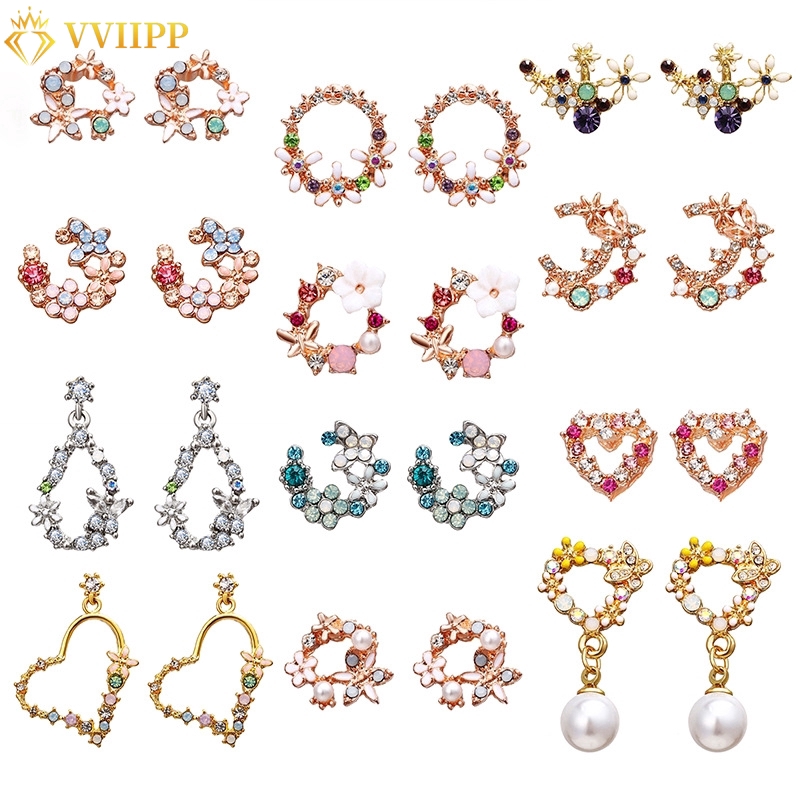 Cặp hoa tai nhiều kiểu dáng xinh xắn tùy chọn dành cho nữ