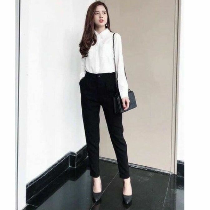 Quần baggy tuyết mưa phong cách quần tây.