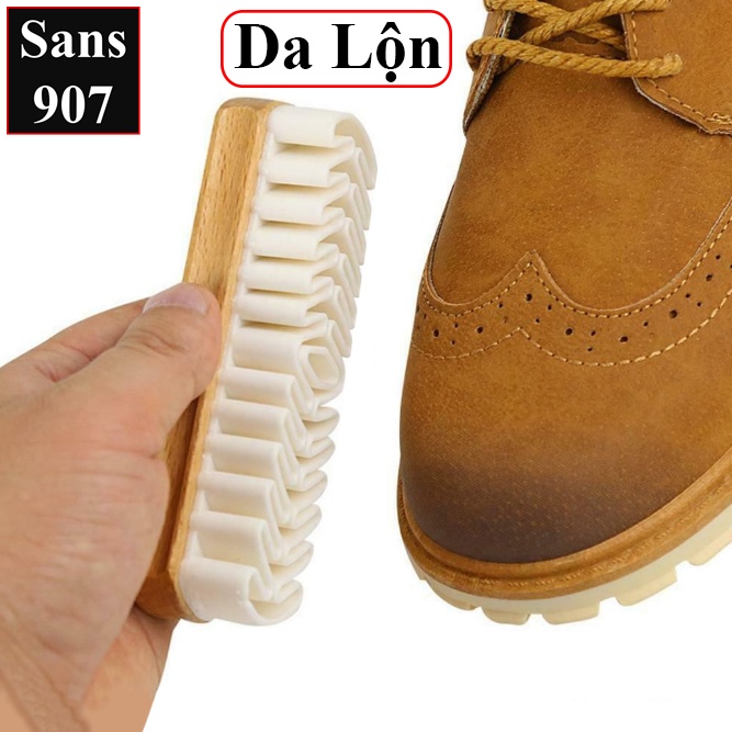 Bàn chải da lộn Sans907 dụng cụ vệ sinh giày áo túi ví