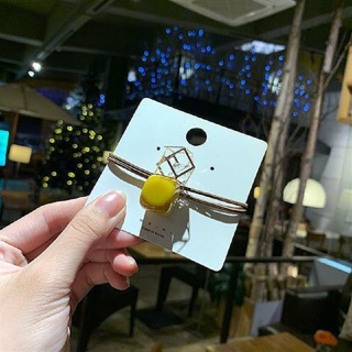 Dây Cột Tóc Co Giãn Đính Đá Pha Lê Phong Cách Hàn Quốc Cho Nữ