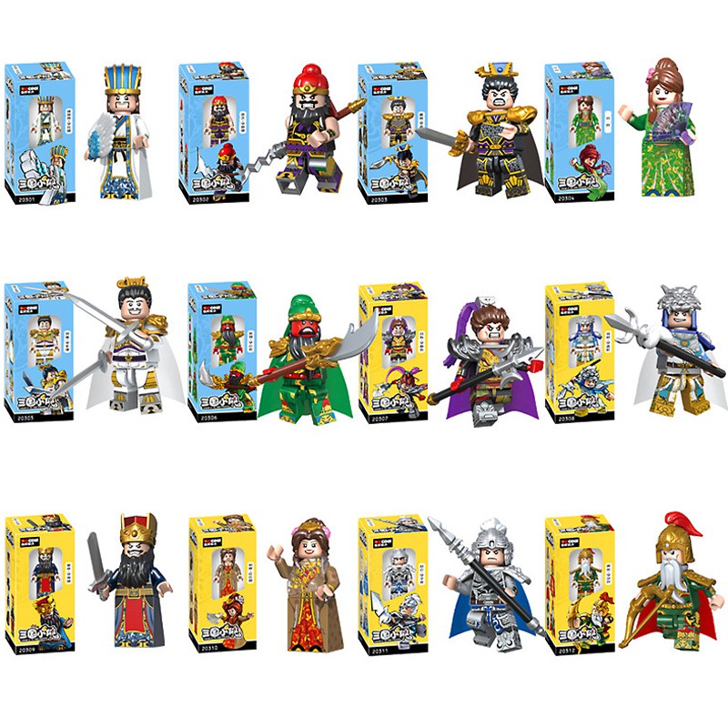 Minifigures Tam Quốc Mẫu Nhân Vật Gia Các Lượng Lưu Bị Quan Vũ Trương Phi Triệu Tử Long Mã Siêu Tào Tháo