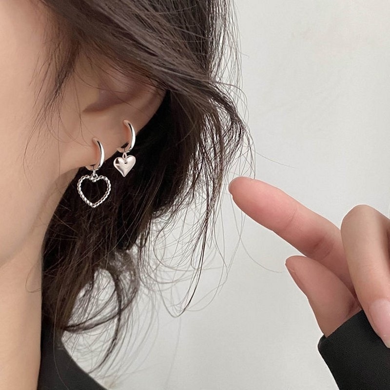 Set 2/5/7 Khuyên Tai Dạng Kẹp/Kẹp Vành Tai Bằng Kim Loại Hình Bướm/Chữ Thập Thời Trang Hàn Quốc Cho Nữ