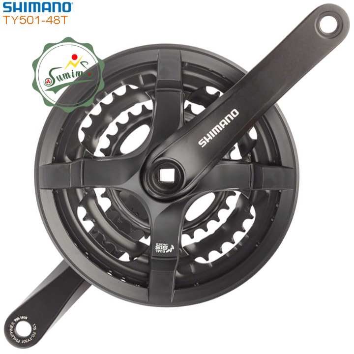 Giò dĩa SHIMANO FC-TY501-28/38/48T-170mm cốt vuông - Chính hãng