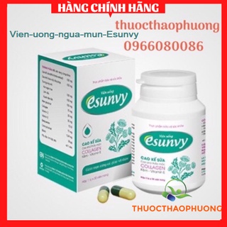 Viên uống ESUNVY Sạch mụn trứng cá,mờ thâm,giảm bã nhờn,giảm viêm, hết mụn đầu đen đầu trắng,giảm sẹo mụn