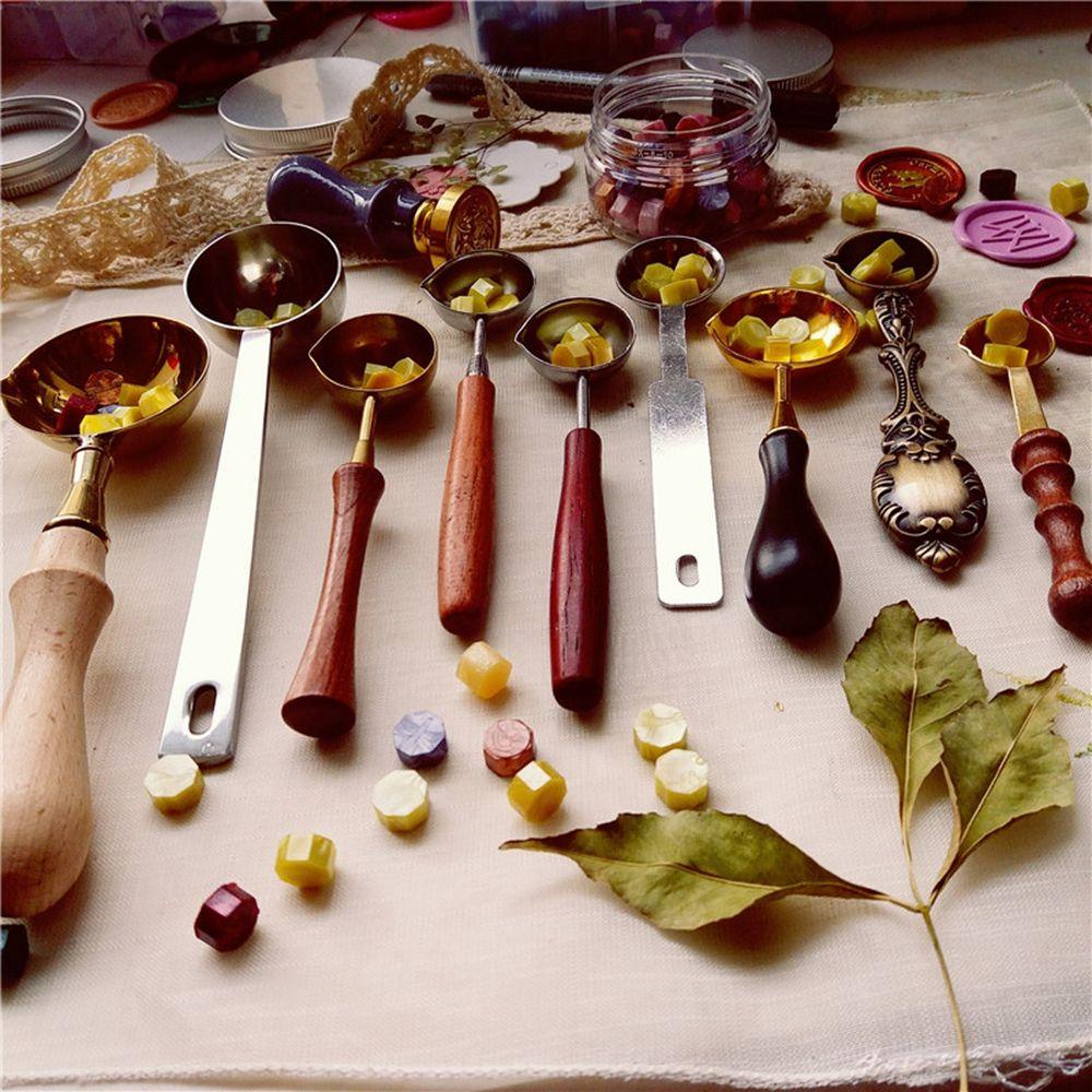 YIYU 1 Muỗng Nung Sáp Niêm Phong Thiệp Mời N1N Bằng Thép Không Gỉ