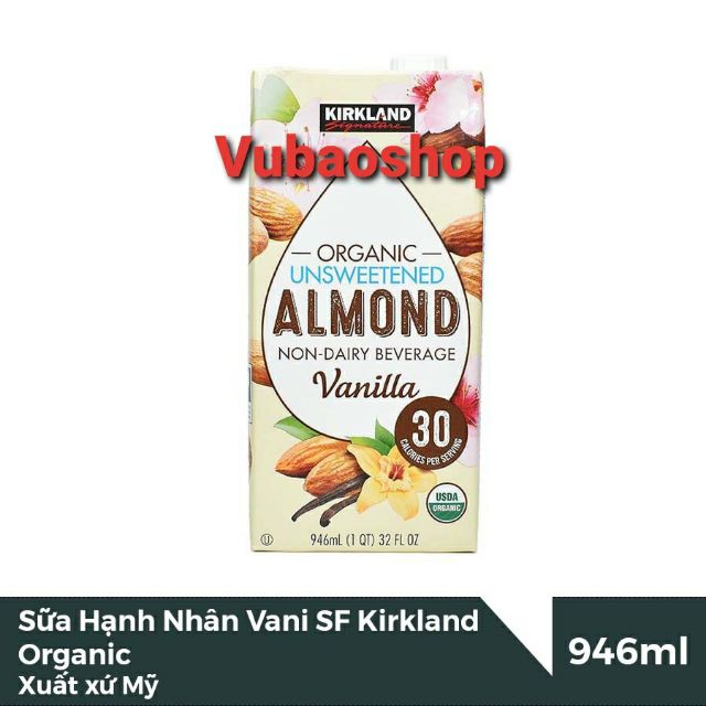 (HCM) Sữa hạnh nhân Vani Kirkland không đường 946ml