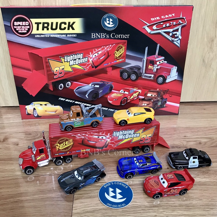 [BNB's Corner] Bộ xe tải Mcqueen và 6 xe nhân vật Cars 3 | BigBuy360 - bigbuy360.vn
