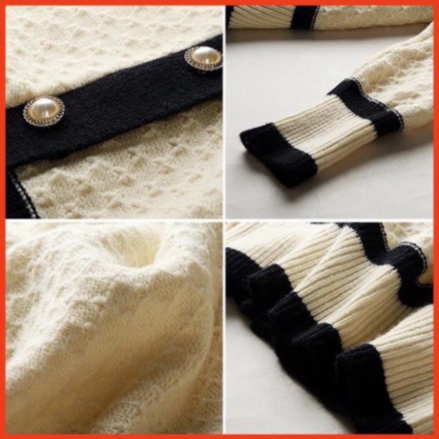 Áo Khoác Len Nữ Cardigan Với Chất Liệu Len Cao Cấp Mềm Mịn, Đính Cúc Ngọc Cực Kì Sang Trọng, 2 Màu Đen Và Trắng ạ | BigBuy360 - bigbuy360.vn