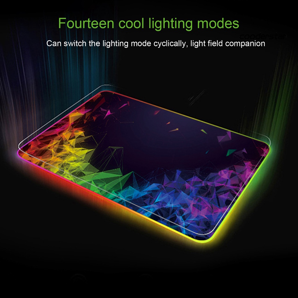 Miếng Lót Chuột Cao Su Chống Trượt Có Đèn Led Rgb Nhiều Màu