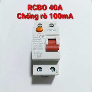 CB Chống giật Chống rò Chống quá tải RCBO 230V 40A 100mA 300mA