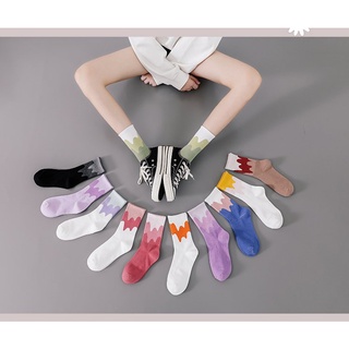 Tất Cổ Cao Họa Tiết Hoa Lá MC MR & MRS CAP Chất Liệu Cotton Thoáng Mát Free Size Phụ Kiện Hot Trend (1 ĐÔI)