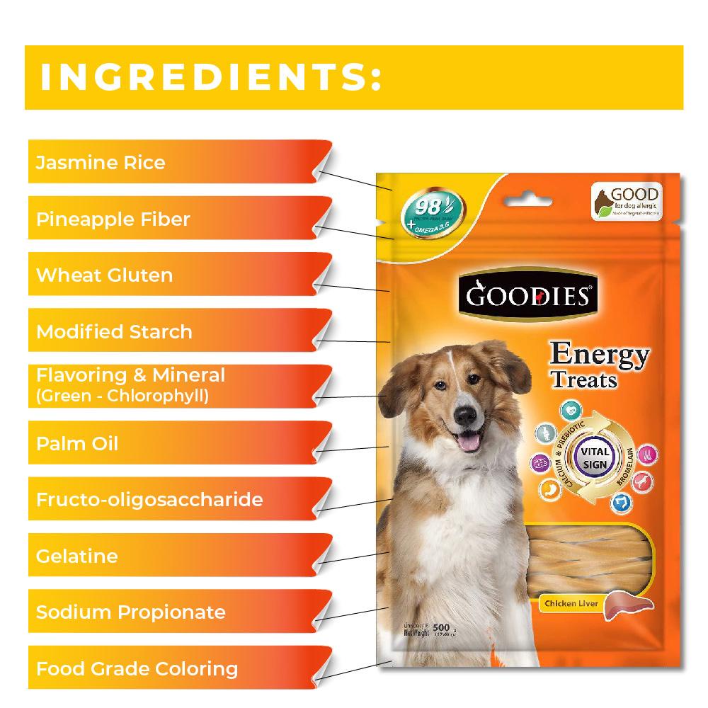 Bánh Thưởng Goodies Energy Treats Bổ Sung Canxi Chăm Sóc Răng Miệng Cho Chó 500g