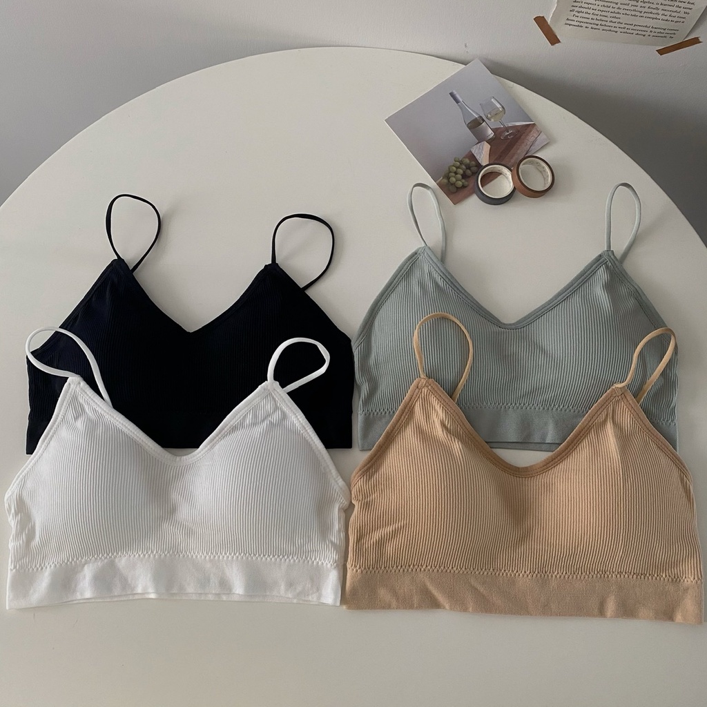 Áo Ngực Không Gọng Dây Đan Chéo Sau Lưng Cho Nữ