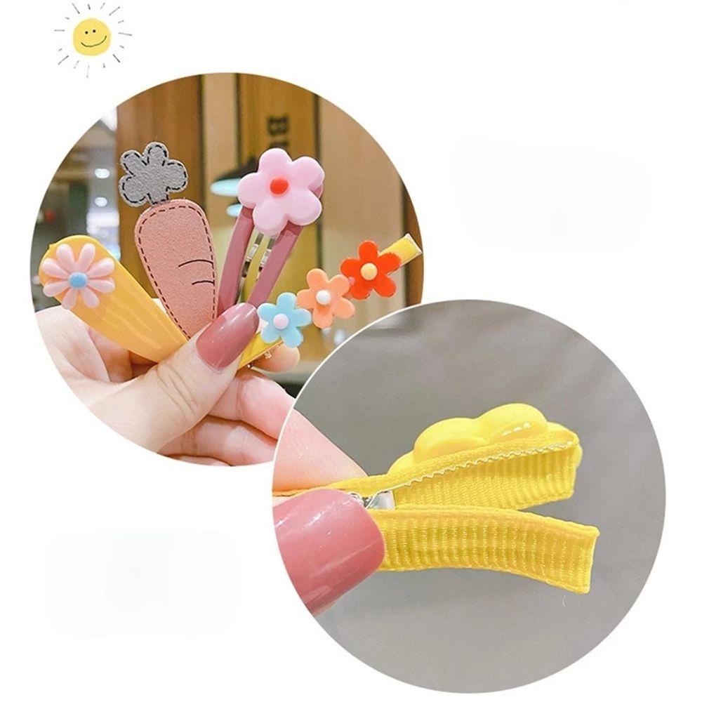 Bộ 14 Kẹp Tóc Hình Hoa Màu Cầu Vồng Dễ Thương Cho Bé Gái