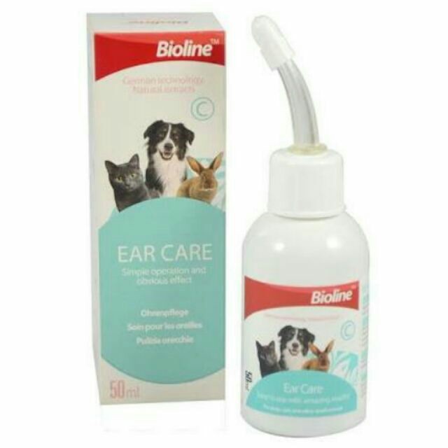 Rửa tai và trị viêm tai Bioline cho chó mèo