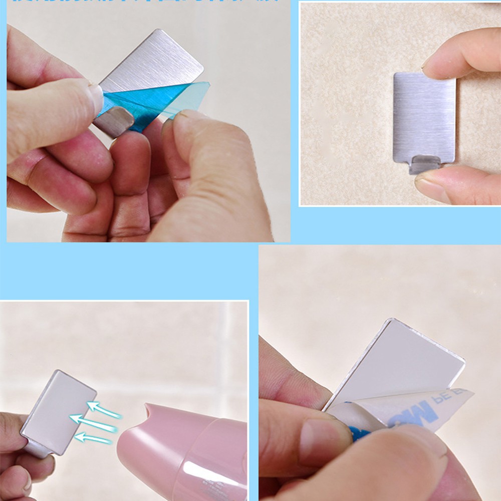 Móc Dán Tường Chịu Lực, Móc Inox Treo Đồ Đa Năng, Móc Dán Tường Siêu Dính, Tiện Dụng Gia Đình, Sang Trọng. Kingler 2002