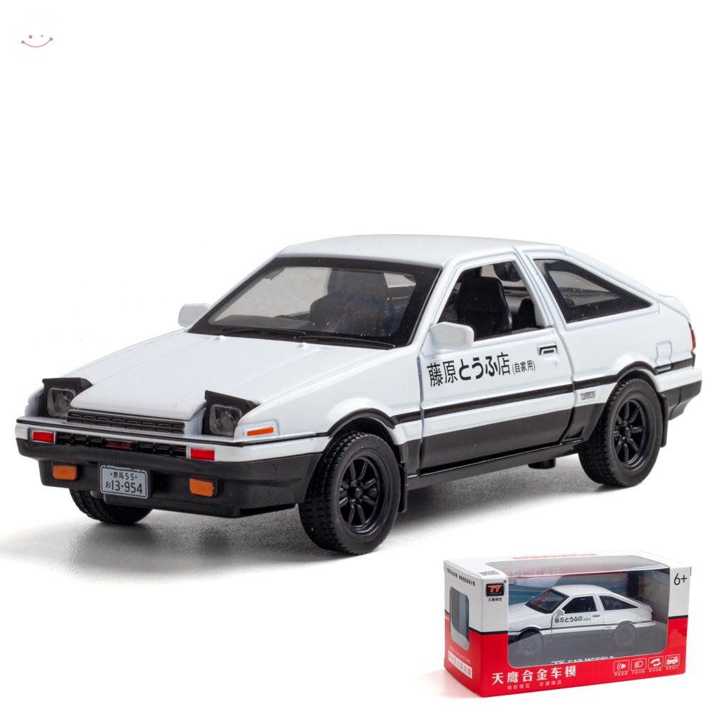 Mô Hình Xe Hơi Thể Thao Toyota AE86 Bằng Hợp Kim Có Đèn Và Nhạc Mở Cửa Độc Đáo