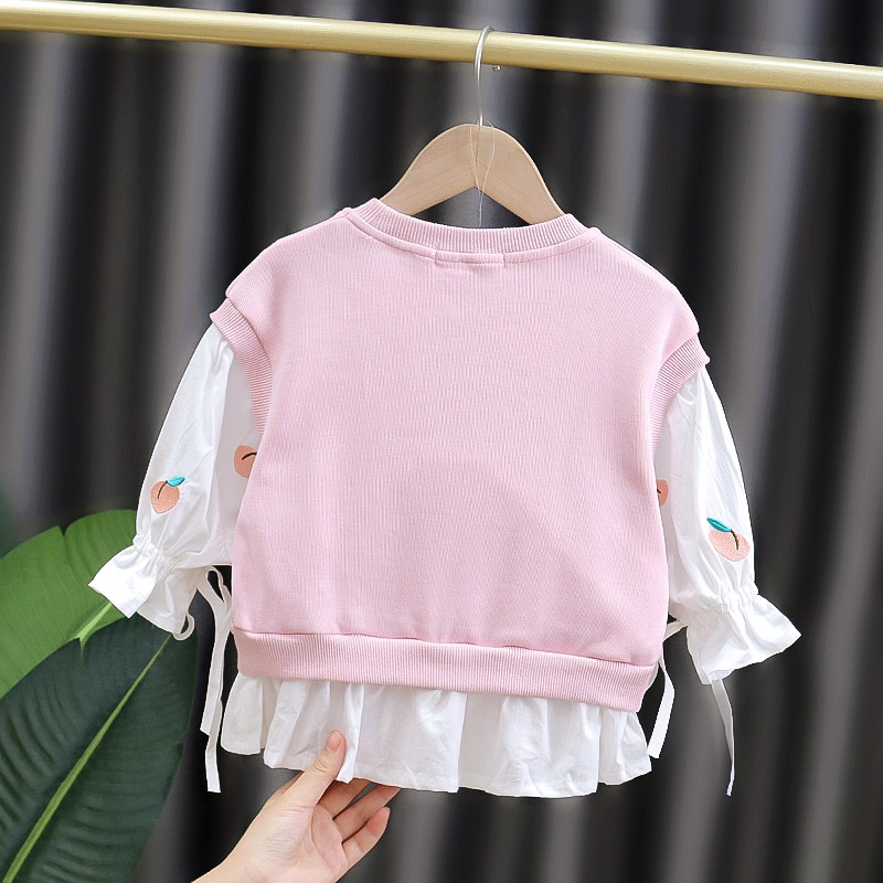 Áo Sweater Tay Dài Dễ Thương Cho Bé Gái 0-3 Tuổi