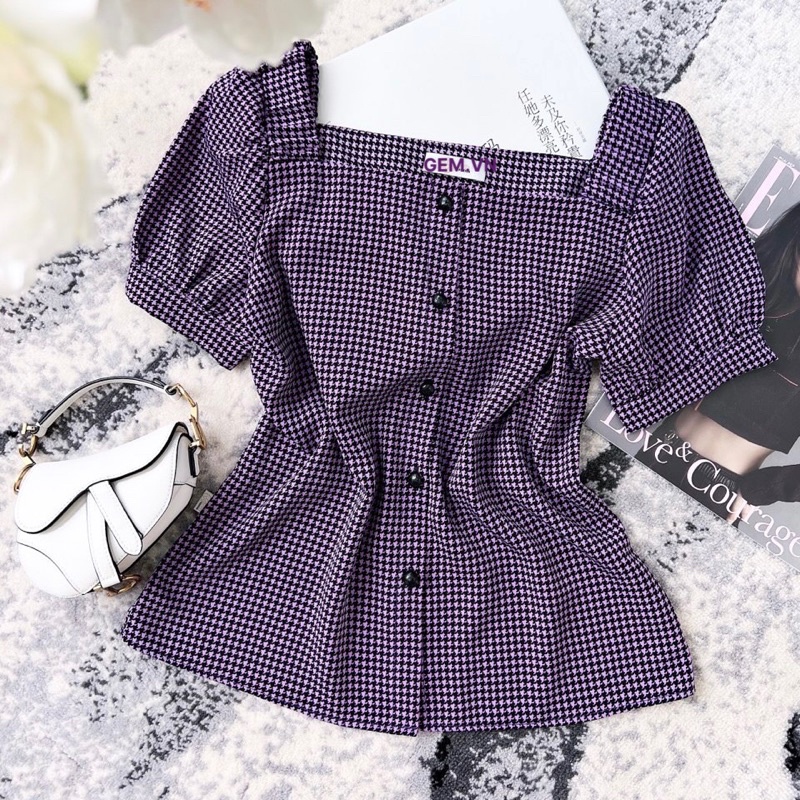 Áo kiểu công sở nữ tính sang chảnh chất liệu mềm đẹp mặc mát vào mùa hè dễ phối đồ GEM.VN | BigBuy360 - bigbuy360.vn