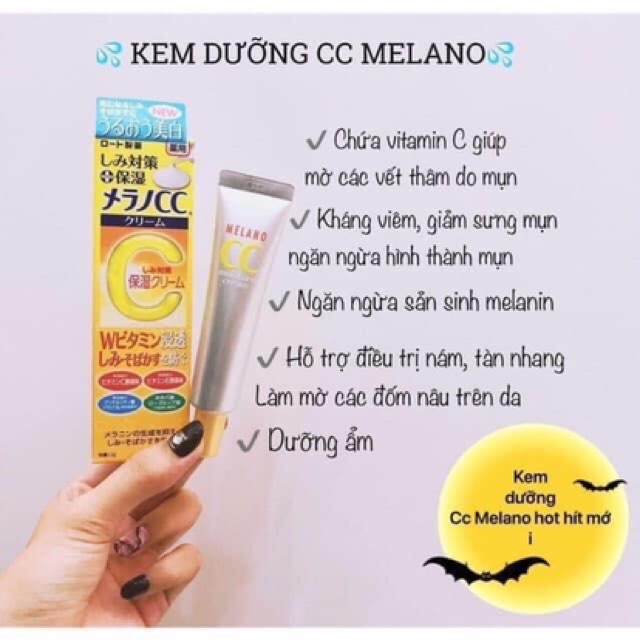 Kem Dưỡng Trắng Giảm Thâm Cc Melano Moisture Cream/Melano Brightening Gel