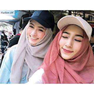 Khăn Choàng cotton tudung Phong Cách Khăn Choàng Trơn gj0061