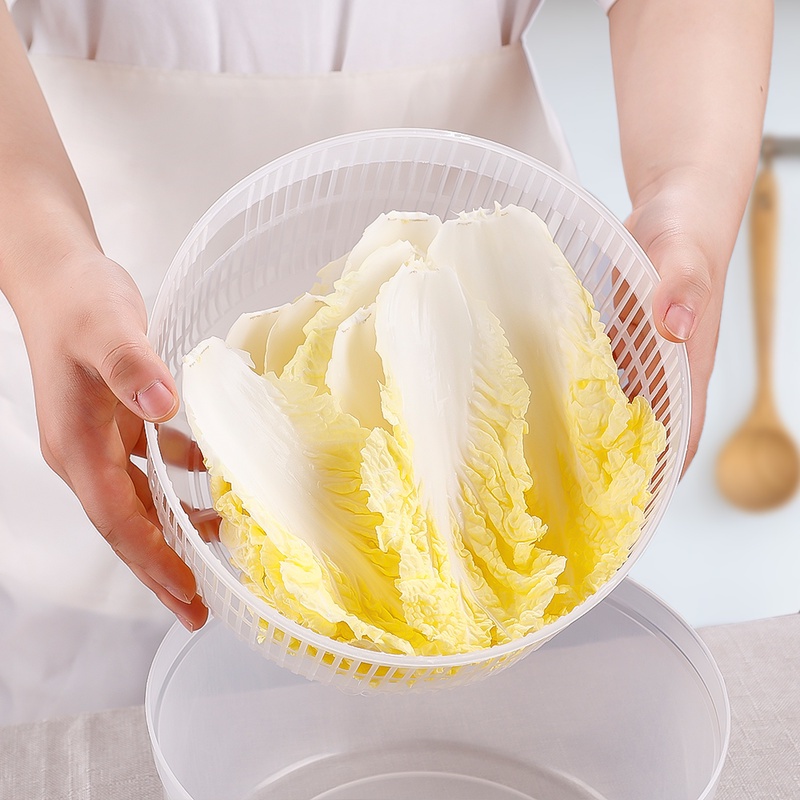 Tô Nhựa Đựng Rau Củ Quả Làm Ráo Nước Thiết Kế Đế Chống Trượt Tiện Dụng Cho Nhà Bếp