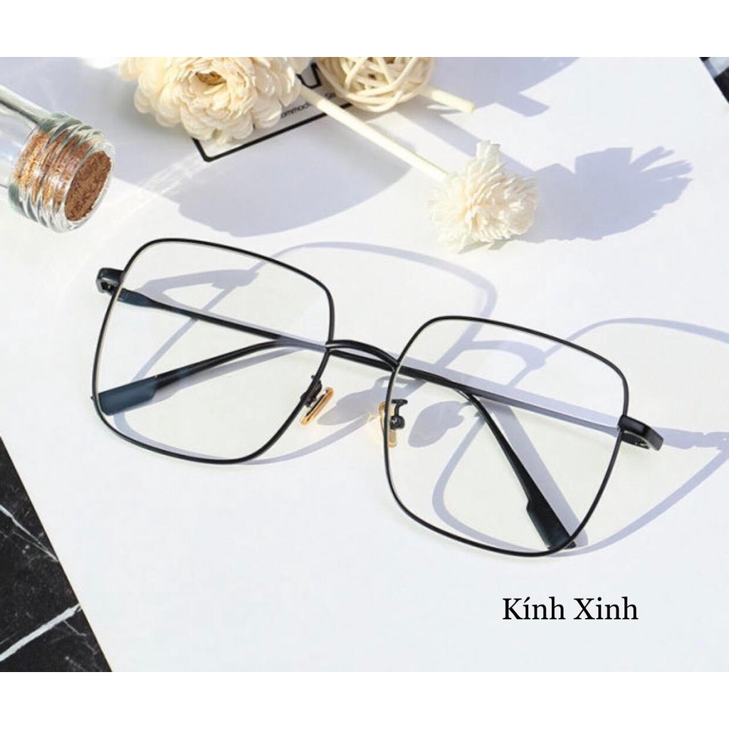 Kính gọng Mắt vuông Kim loại KOREA Oversize Form to - 00VKM14
