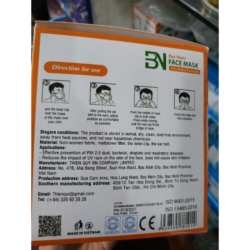 Khẩu trang trẻ em hộp 50 chiếc tiện dụng