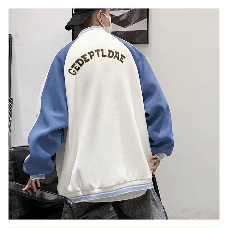 Áo Khoác Mùa Đông Chữ K Phối Tay Kiểu Dáng Unisex Nam Nữ Dáng Trẻ Trung Năng Động Mặc Áo Đôi Nhóm