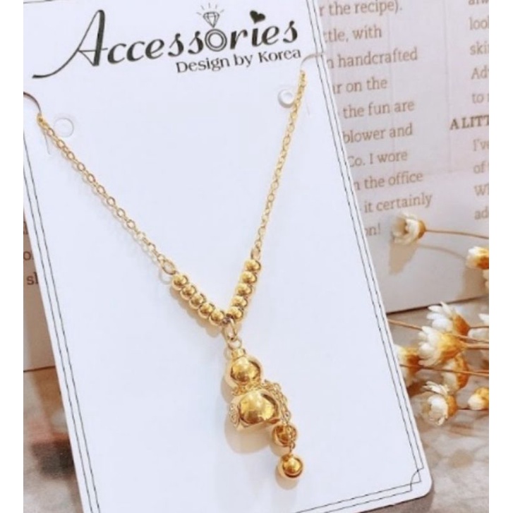 Lắc tay Titan cao cấp hình hồ lô mạ vàng 18k có khắc chữ Phúc mang đến tài lộc, may mắn cho nữ