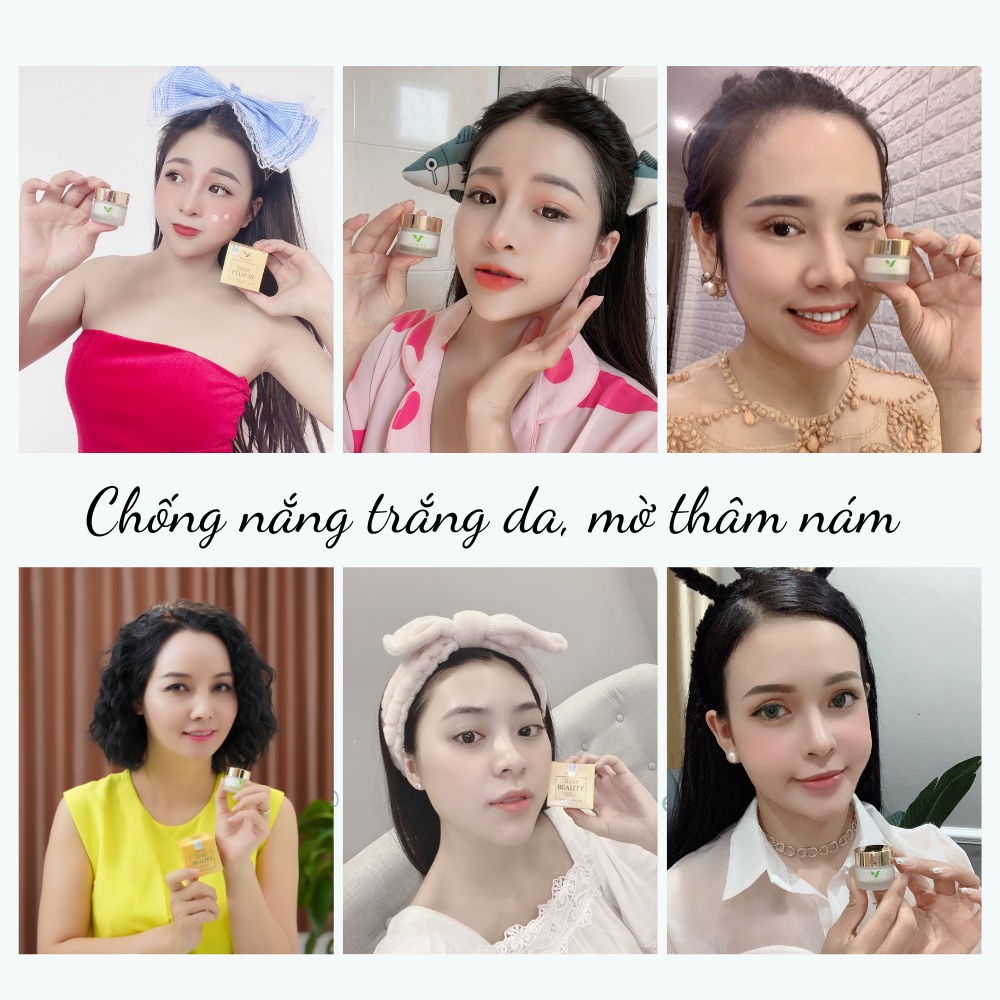 Kem chống nắng dưỡng trắng V9Queen, bảo vệ da ban ngày 3Day Beauty 10g