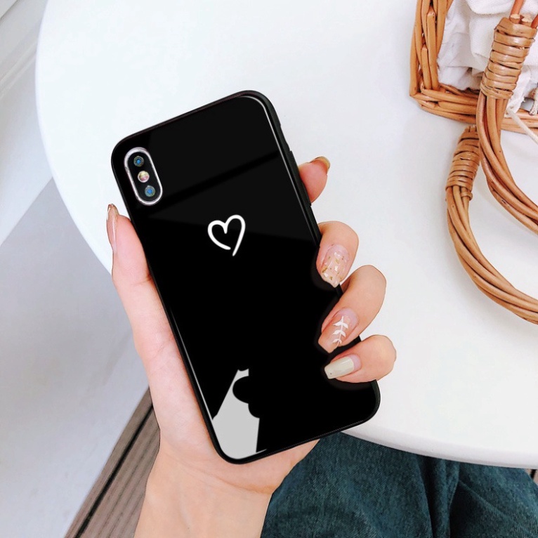 Ốp lưng iphone 6, 7, 8 Plus, X, XS, XR, XSMAX, 11, 11PRO, 11 PROMAX, 12, 13 PROMAX TRÁI TÍM ĐẸP BẰNG KÍNH PKVN