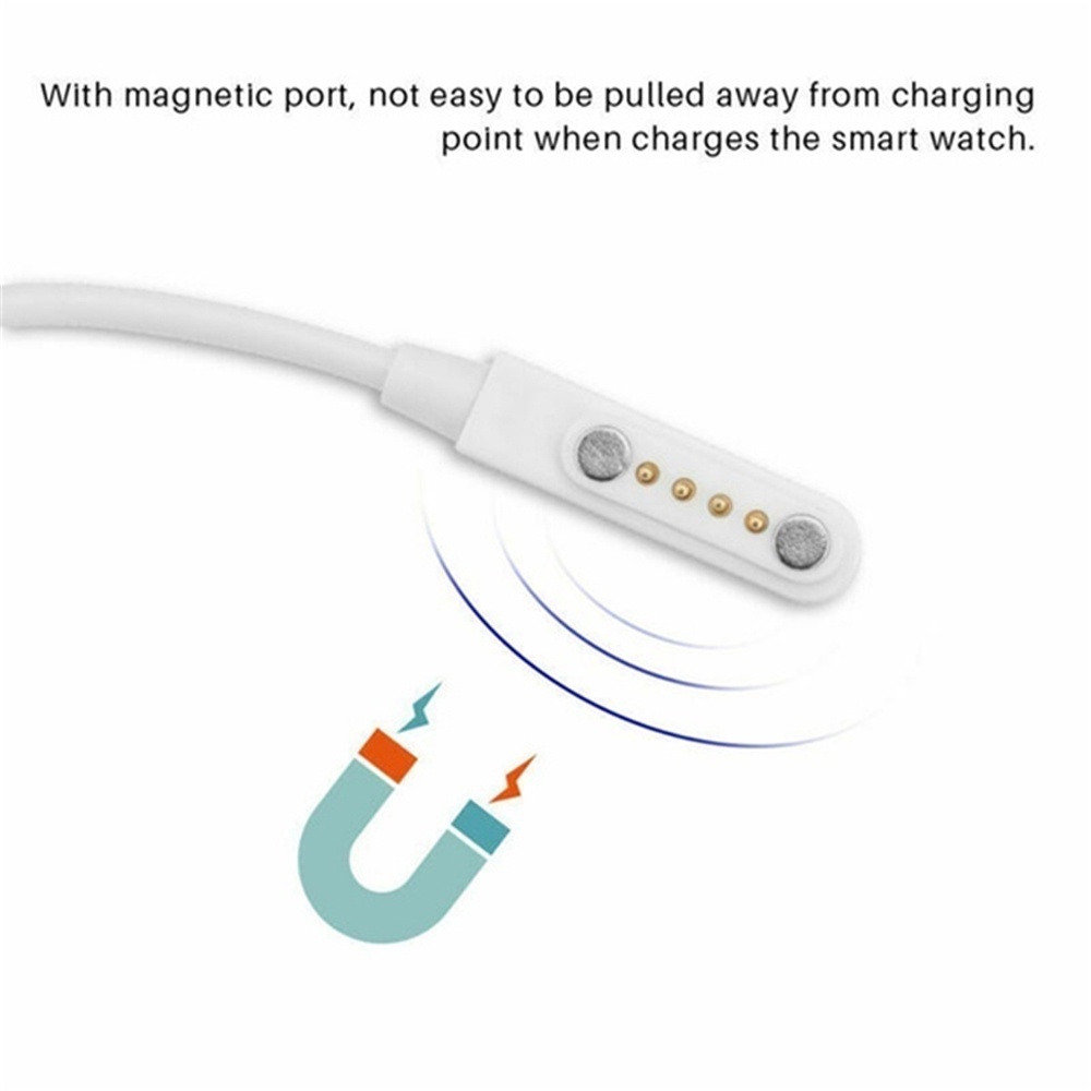 Dây cáp sạc đồng hồ thông minh dành cho trẻ em cổng USB 2.0 4 đầu tiếp xúc KW18 KW88 KW98 DM 7.62