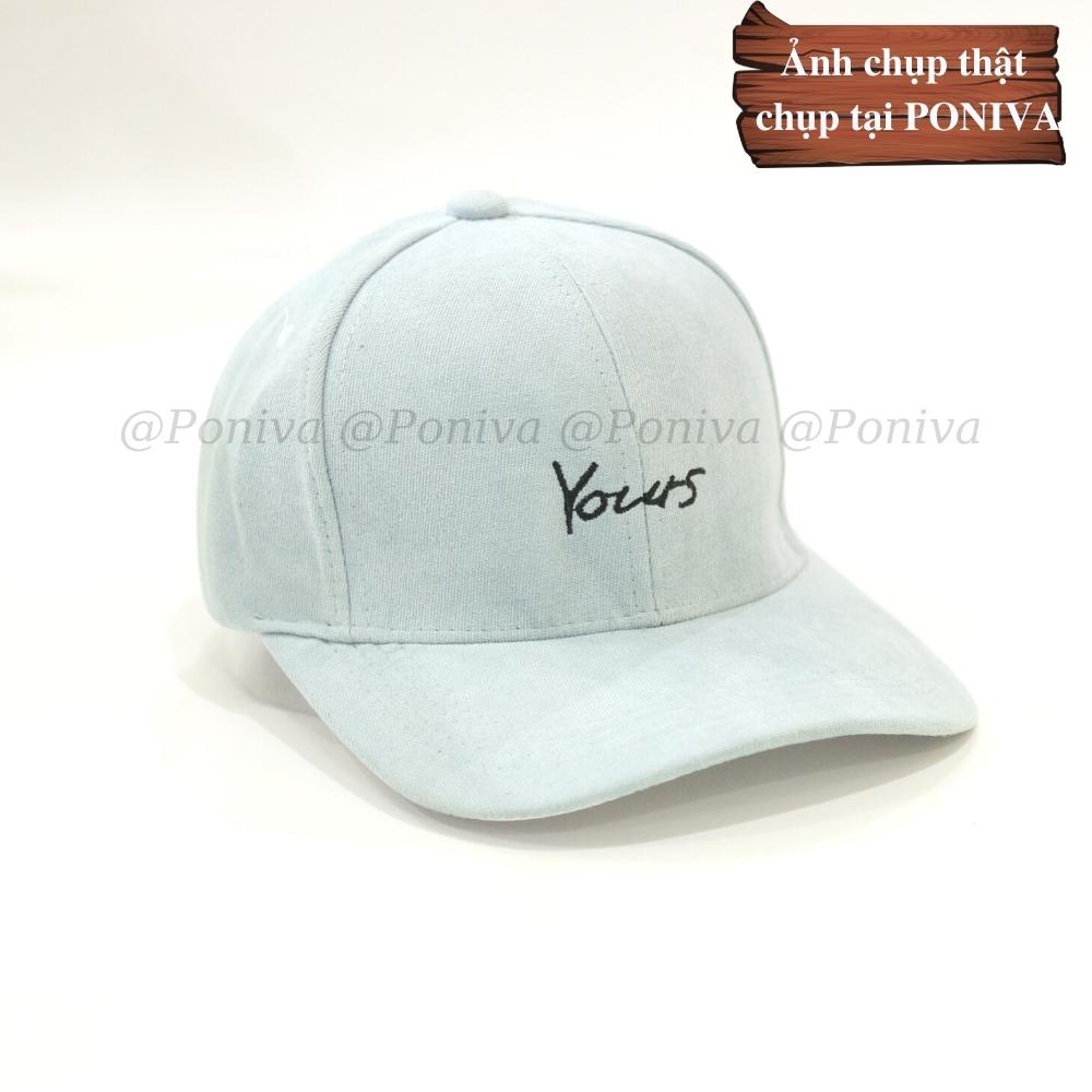 Mũ lưỡi trai nam nữ thêu chữ YOURS form unisex MS001 phong cách Ulzzang Thời trang PONIVA siêu hot
