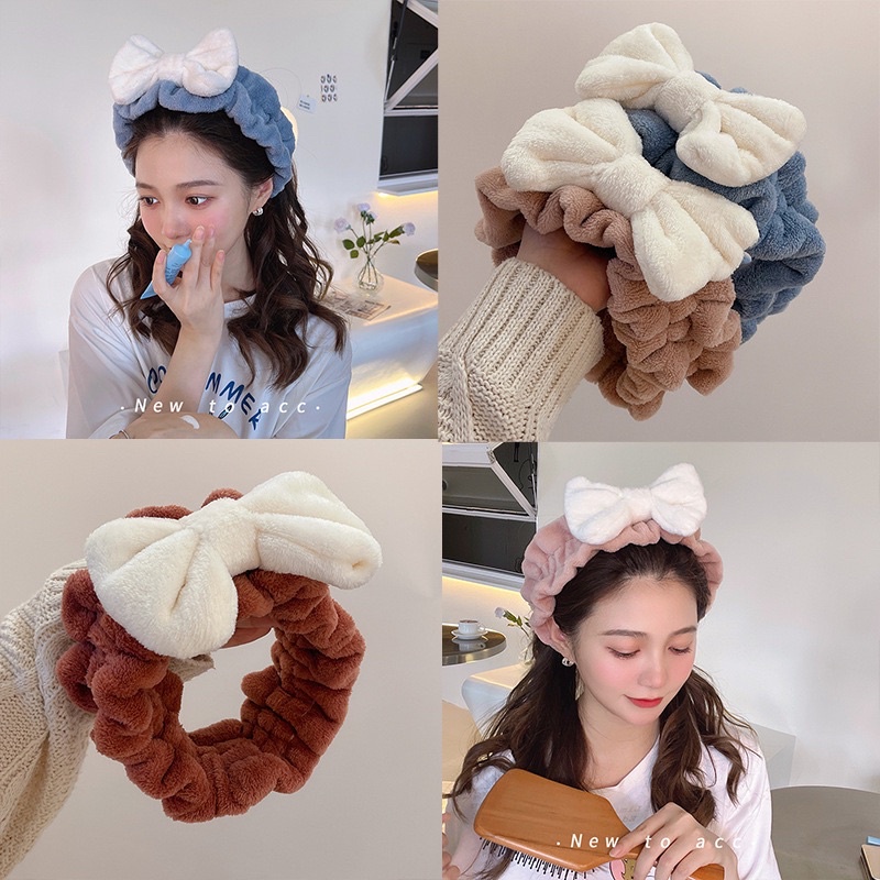 Băng đô rửa mặt tai thỏ cute dễ thương phong cách Hàn Quốc