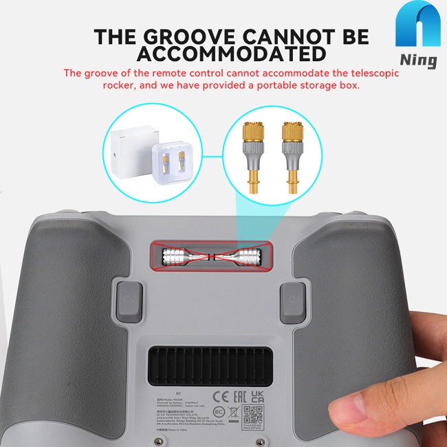 Set 2 Núm Điều Chỉnh Được Bằng Hợp Kim Nhôm Hai Màu Cho Dji Mini 3 Pro