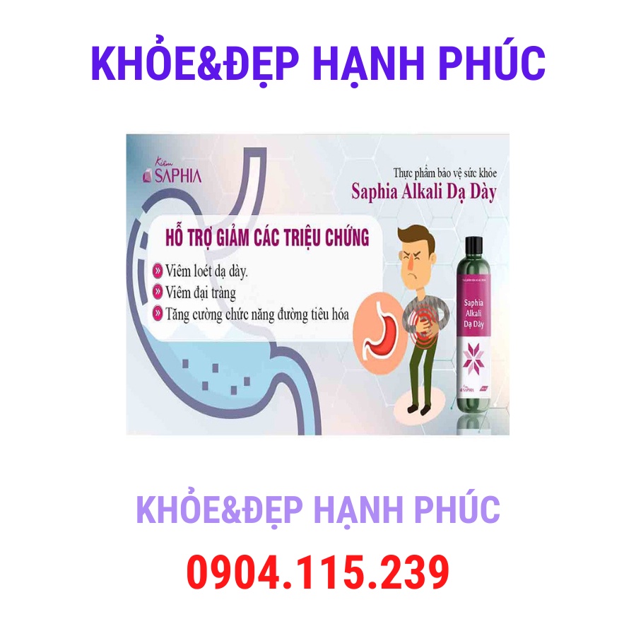Kiềm dạ dày, đại tràng Saphia Alkali DD – 300 ml/chai