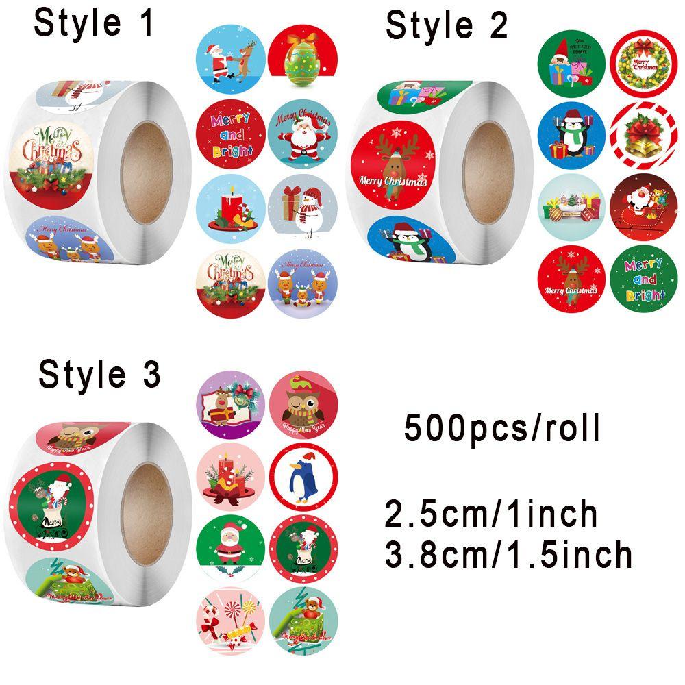 JONYE Cuộn 500 Nhãn Dán Trang Trí Giáng Sinh