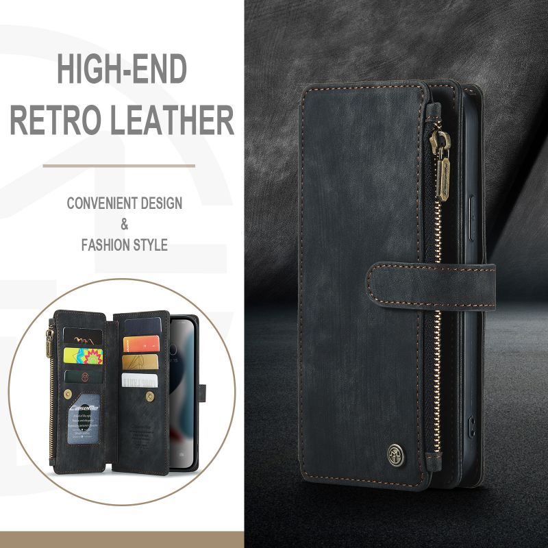 Ốp Điện Thoại Da Kiểu Ví Lật Có Khóa Kéo Cho Samsung Galaxy Note10 20 Note10 Pro Note 20 Ultra S8 S9 S10 Plus S10 S9 S8