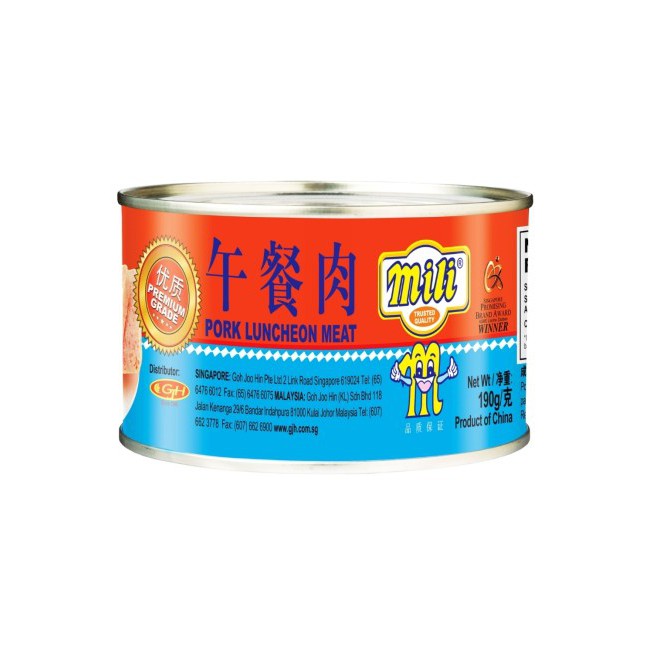 Pate thịt heo hiệu Mili Pork Luncheon Meat 397g